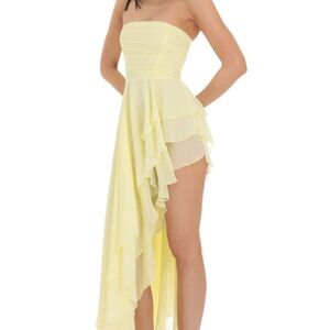 Lucy in the Sky yellow maxi dress NEW NEVER WORN